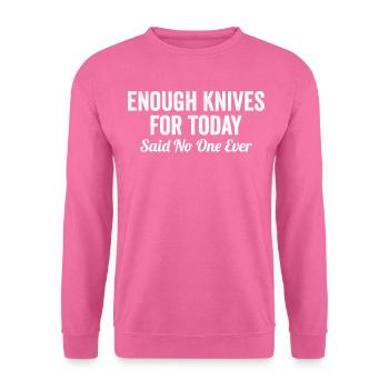 Messersammler Messersammeln - Unisex Pullover - Pink - Vorne