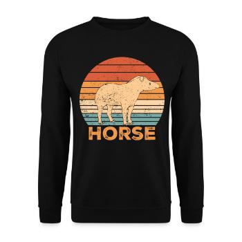 Ex Mormon Tapir Cheval LDS Rétro Exmo - Sweat-shirt Unisexe - noir - Devant - Alina (178cm) & Michal (187cm)