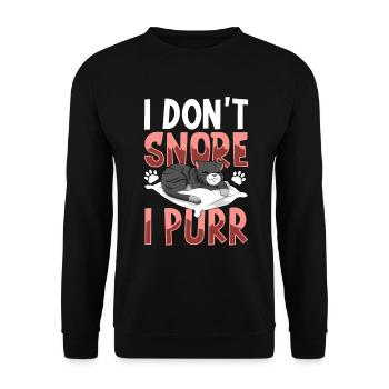 Je ne ronfle pas, je ronronne - Sweat-shirt Unisexe - noir - Devant - Alina (178cm) & Michal (187cm)