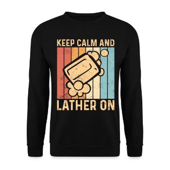 Fabricant de savon amusant - Sweat-shirt Unisexe - noir - Devant - Alina (178cm) & Michal (187cm)