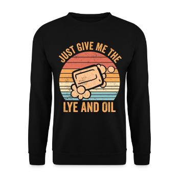 Funny soap making soap maker - Unisex Sweatshirt - black - Front - Alina (178cm) & Michal (187cm)