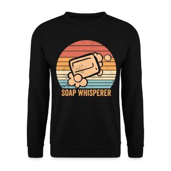 Funny soap making soap maker - Unisex Sweatshirt - black - Front - Alina (178cm) & Michal (187cm)