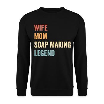 Funny soap making soap maker - Unisex Sweatshirt - black - Front - Alina (178cm) & Michal (187cm)