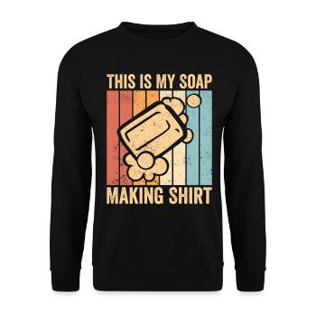 Funny soap making soap maker - Unisex Sweatshirt - black - Front - Alina (178cm) & Michal (187cm)
