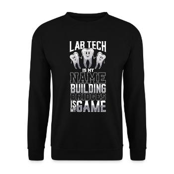 Technicien dentaire est mon nom - Technicien dentaire - Sweat-shirt Unisexe - noir - Devant - Alina (178cm) & Michal (187cm)