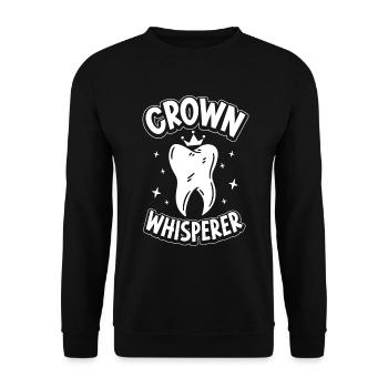 Crown Whisperer - Technicien dentaire - Sweat-shirt Unisexe - noir - Devant - Alina (178cm) & Michal (187cm)