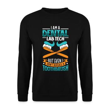 Je suis prothésiste dentaire - Sweat-shirt Unisexe - noir - Devant - Alina (178cm) & Michal (187cm)