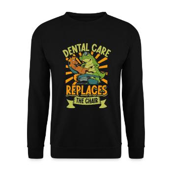 Les soins dentaires sont importants - Crocodile Dentist - Sweat-shirt Unisexe - noir - Devant - Alina (178cm) & Michal (187cm)
