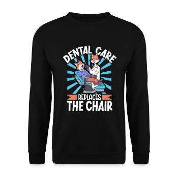 Les soins dentaires sont importants - Fuchs Dentist - Sweat-shirt Unisexe - noir - Devant - Alina (178cm) & Michal (187cm)