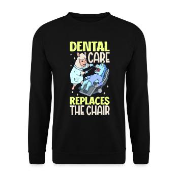 Les soins dentaires sont importants - Lama Dentist - Sweat-shirt Unisexe - noir - Devant - Alina (178cm) & Michal (187cm)