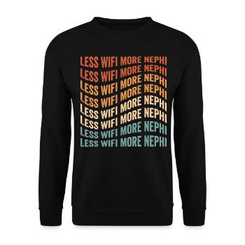 Funny Mormon missionary LDS - Unisex Sweatshirt - black - Front - Alina (178cm) & Michal (187cm)
