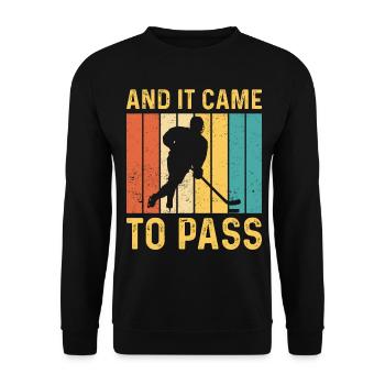 Lustiger Mormonenmissionar LDS Eishockey - Unisex Pullover - Schwarz - Vorne - Alina (178cm) & Michal (187cm)