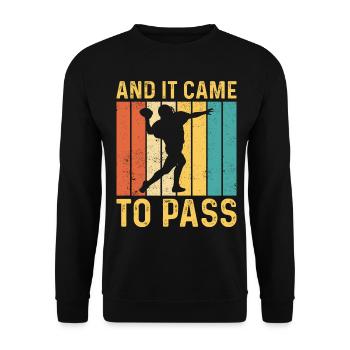 Funny Mormon Missionary LDS Soccer - Unisex Sweatshirt - black - Front - Alina (178cm) & Michal (187cm)