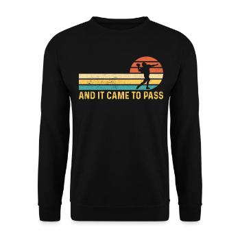 Funny Mormon Missionary LDS Soccer - Unisex Sweatshirt - black - Front - Alina (178cm) & Michal (187cm)