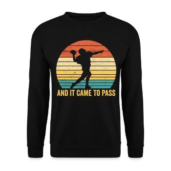 Funny Mormon Missionary LDS Soccer - Unisex Sweatshirt - black - Front - Alina (178cm) & Michal (187cm)