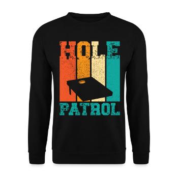 Funny Cornhole Corn Hole Retro - Unisex Sweatshirt - black - Front - Alina (178cm) & Michal (187cm)