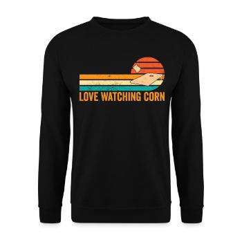 Funny Cornhole Corn Hole Retro - Unisex Sweatshirt - black - Front - Alina (178cm) & Michal (187cm)
