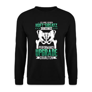 Get Performance Upgrade - New Hip - Unisex Sweatshirt - black - Front - Alina (178cm) & Michal (187cm)