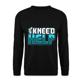 I kneed help - Knee surgery - Unisex Sweatshirt - black - Front - Alina (178cm) & Michal (187cm)