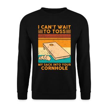 Drôle de trou de maïs - Sweat-shirt Unisexe - noir - Devant - Alina (178cm) & Michal (187cm)