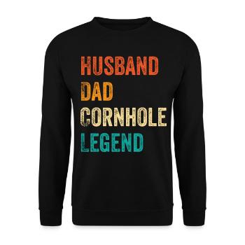 Cornhole Corn Hole Retro - Sweat-shirt Unisexe - noir - Devant - Alina (178cm) & Michal (187cm)