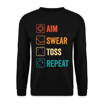 Drôle de trou de maïs Trou de maïs rétro - Sweat-shirt Unisexe - noir - Devant - Alina (178cm) & Michal (187cm)