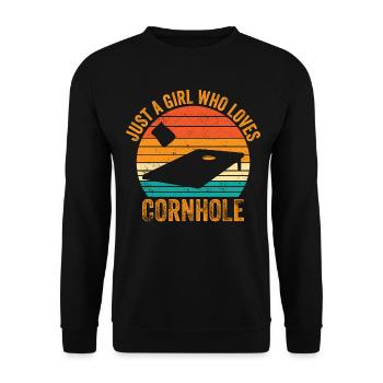 Cornhole Corn Hole Retro - Sweat-shirt Unisexe - noir - Devant - Alina (178cm) & Michal (187cm)