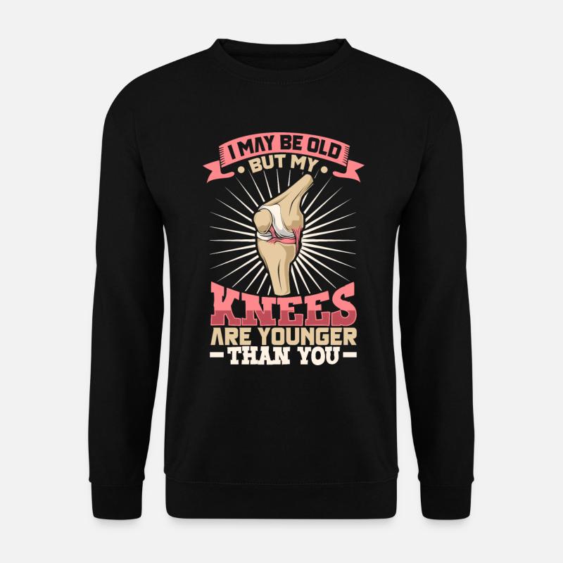 Neues Knie neues Ich - Knie Titan - Unisex Pullover - Schwarz