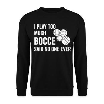 Drôle de boule de pétanque - Sweat-shirt Unisexe - noir - Devant - Alina (178cm) & Michal (187cm)