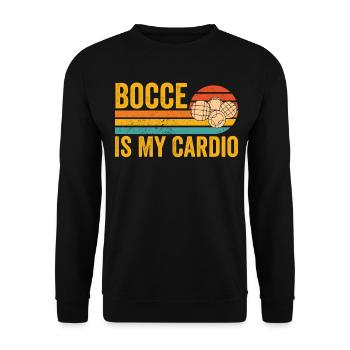 Drôle de boule de boccia rétro - Sweat-shirt Unisexe - noir - Devant - Alina (178cm) & Michal (187cm)