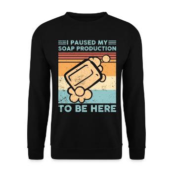 Funny soap making soap maker - Unisex Sweatshirt - black - Front - Alina (178cm) & Michal (187cm)