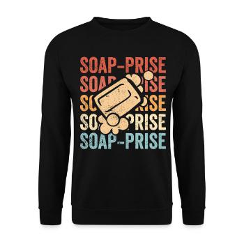 Funny soap making soap maker - Unisex Sweatshirt - black - Front - Alina (178cm) & Michal (187cm)