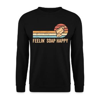 Funny soap making soap maker - Unisex Sweatshirt - black - Front - Alina (178cm) & Michal (187cm)