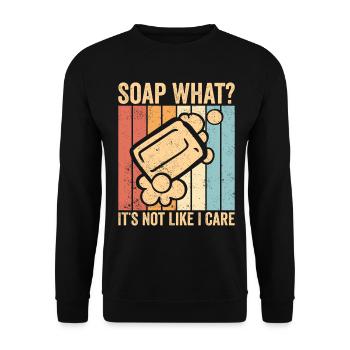 Funny soap making soap maker - Unisex Sweatshirt - black - Front - Alina (178cm) & Michal (187cm)