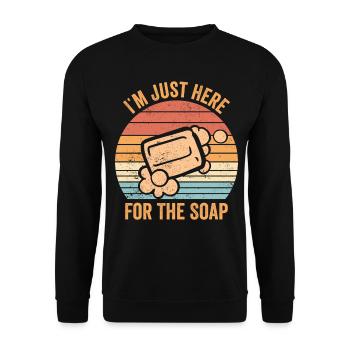 Funny soap making soap maker - Unisex Sweatshirt - black - Front - Alina (178cm) & Michal (187cm)
