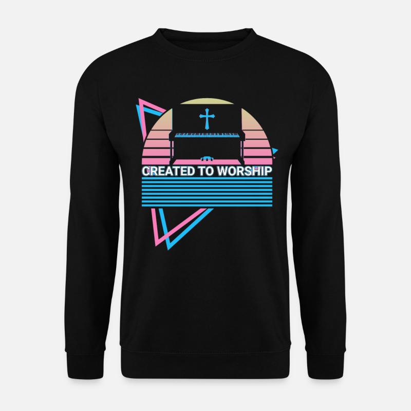 Piano Keyboard Piano Retro - Unisex Sweatshirt - black