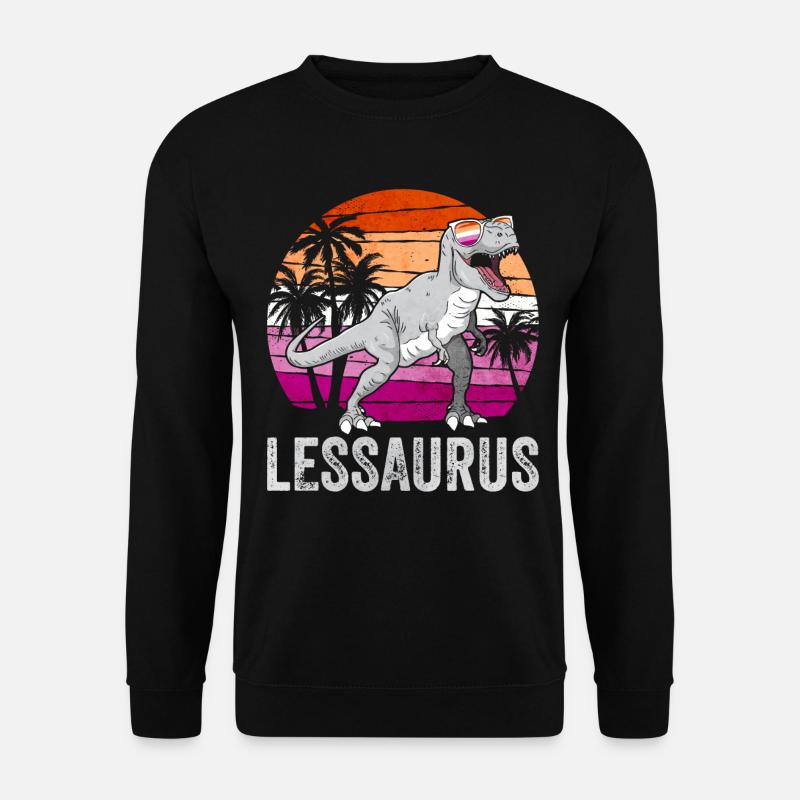 Lesben Stolz Flagge Dinosaurier Trex LGBTQ - Unisex Pullover - Schwarz