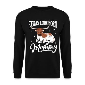 Texas Longhorn Mommy - Texas Longhorn Beef - Sweat-shirt Unisexe - noir - Devant - Alina (178cm) & Michal (187cm)