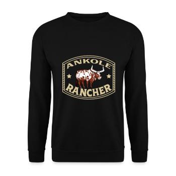 Watussi Beef - Ankole Rancher - Unisex Sweatshirt - black - Front - Alina (178cm) & Michal (187cm)
