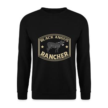 Aberdeen Angus Beef - Black Angus Rancher - Unisex Sweatshirt - black - Front - Alina (178cm) & Michal (187cm)
