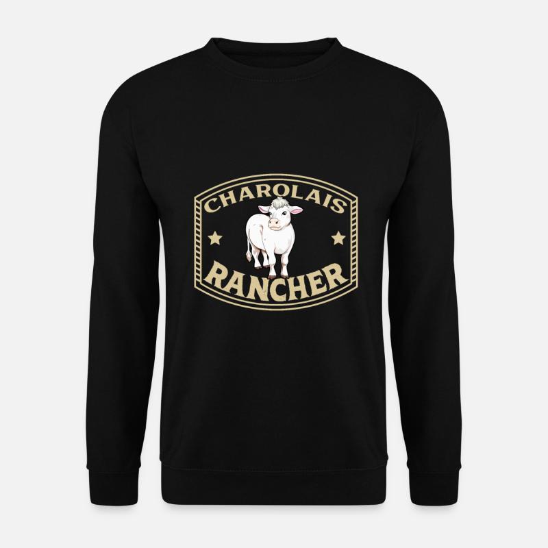 Charolaise Beef - Charolais Rancher - Unisex Sweatshirt - black