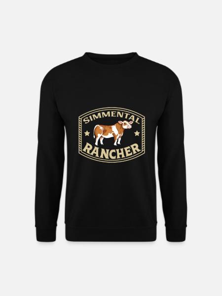 Fleckvieh Rind - Simmental Rancher - Unisex Pullover - Schwarz