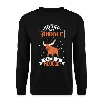Not in the mood - Ankole - Unisex Sweatshirt - black - Front - Alina (178cm) & Michal (187cm)