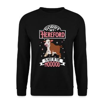 Not in the mood - Hereford - Unisex Sweatshirt - black - Front - Alina (178cm) & Michal (187cm)