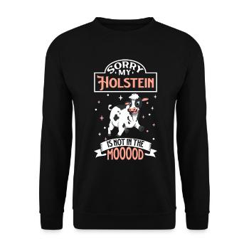 Not in the mood - Holstein - Unisex Sweatshirt - black - Front - Alina (178cm) & Michal (187cm)