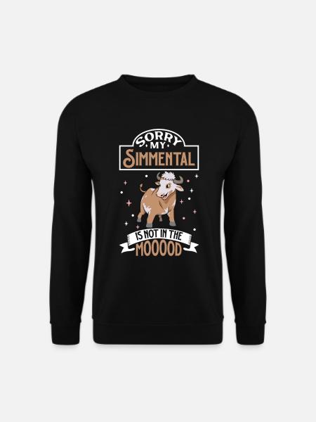 Not in the mood - Simmental - Unisex Pullover - Schwarz