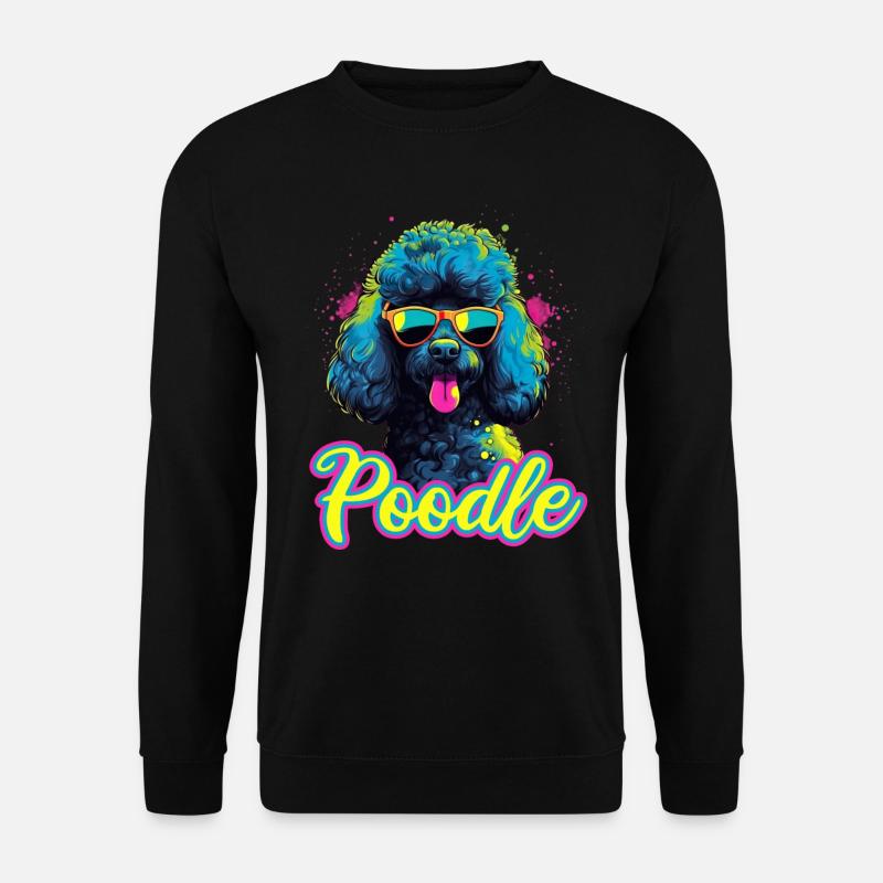 Pudel Hund Hunderasse für ein Pudel Frauchen und - Unisex Pullover - Schwarz