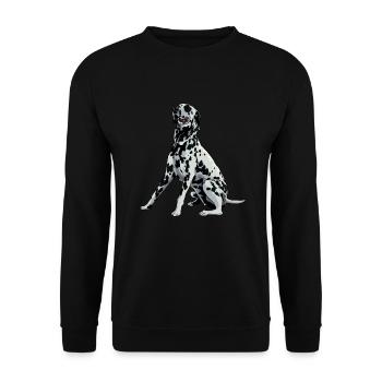 Dessin de chien - Dalmatien - Sweat-shirt Unisexe - noir - Devant - Alina (178cm) & Michal (187cm)