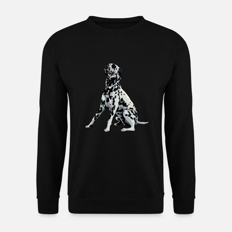 Dog Drawing - Dalmatian - Unisex Sweatshirt - black