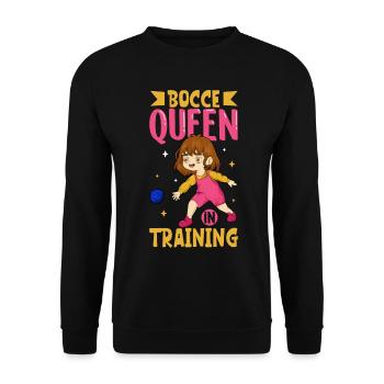 Bocce Queen in Training - Boccia - Unisex Sweatshirt - black - Front - Alina (178cm) & Michal (187cm)